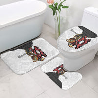 Personalised Papua New Guinea Oro Necklace Bathroom Set Black Melanesia Traditional Pattern LT9 - Polynesian Pride