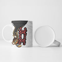 Personalised Papua New Guinea Oro Necklace Ceramic Mug Black Melanesia Traditional Pattern LT9 - Polynesian Pride