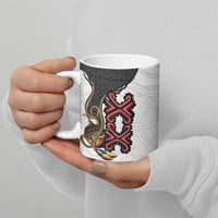 Personalised Papua New Guinea Oro Necklace Ceramic Mug Black Melanesia Traditional Pattern LT9 - Polynesian Pride