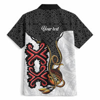 Personalised Papua New Guinea Oro Necklace Hawaiian Shirt Black Melanesia Traditional Pattern LT9 - Polynesian Pride