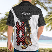 Personalised Papua New Guinea Oro Necklace Hawaiian Shirt Black Melanesia Traditional Pattern LT9 - Polynesian Pride