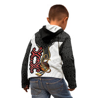 Personalised Papua New Guinea Oro Necklace Kid Hoodie Black Melanesia Traditional Pattern LT9 - Polynesian Pride