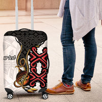 Personalised Papua New Guinea Oro Necklace Luggage Cover Black Melanesia Traditional Pattern LT9 Black - Polynesian Pride