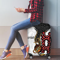 Personalised Papua New Guinea Oro Necklace Luggage Cover Black Melanesia Traditional Pattern LT9 - Polynesian Pride