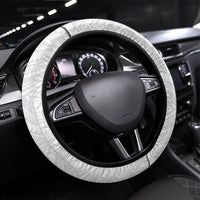 Papua New Guinea Oro Necklace Steering Wheel Cover Black Melanesia Traditional Pattern LT9 Universal Fit Black - Polynesian Pride