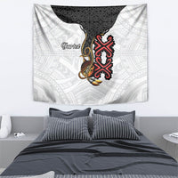 Personalised Papua New Guinea Oro Necklace Tapestry Black Melanesia Traditional Pattern LT9 - Polynesian Pride