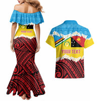 Personalised Torba PNG Forever Couples Matching Mermaid Dress and Hawaiian Shirt Polynesian Sand Art LT9 - Polynesian Pride
