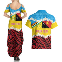 Personalised Torba PNG Forever Couples Matching Summer Maxi Dress and Hawaiian Shirt Polynesian Sand Art LT9 - Polynesian Pride