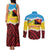 Personalised Torba PNG Forever Couples Matching Tank Maxi Dress and Long Sleeve Button Shirt Polynesian Sand Art - Polynesian Pride
