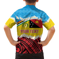 Personalised Torba PNG Forever Family Matching Off The Shoulder Long Sleeve Dress and Hawaiian Shirt Polynesian Sand Art LT9 - Polynesian Pride
