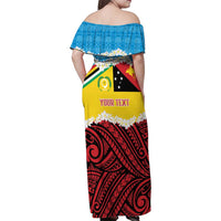 Personalised Torba PNG Forever Family Matching Off Shoulder Maxi Dress and Hawaiian Shirt Polynesian Sand Art LT9 - Polynesian Pride