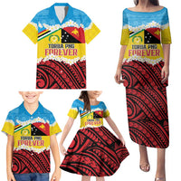 Personalised Torba PNG Forever Family Matching Puletasi and Hawaiian Shirt Polynesian Sand Art LT9 - Polynesian Pride