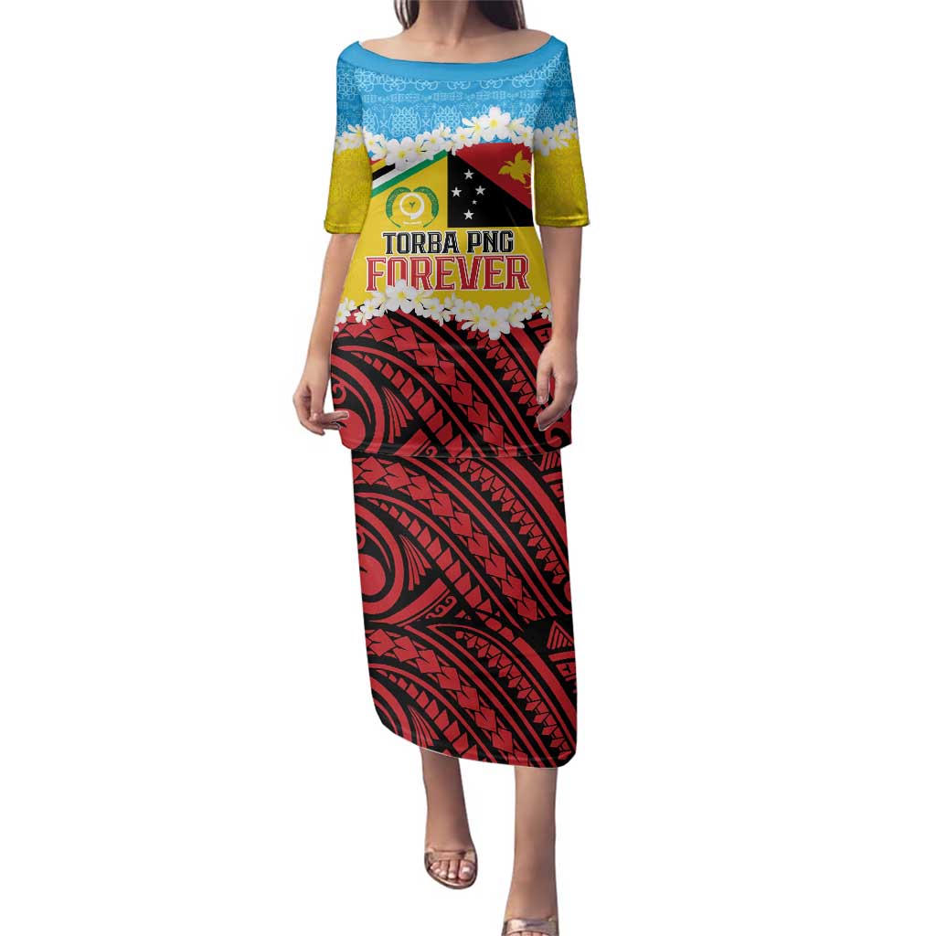 Personalised Torba PNG Forever Family Matching Puletasi and Hawaiian Shirt Polynesian Sand Art LT9 Mom's Dress Green - Polynesian Pride