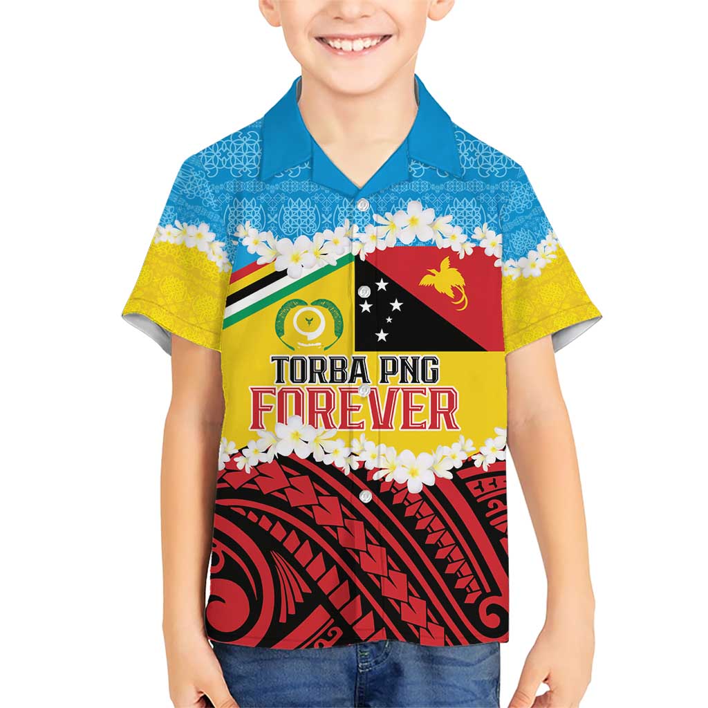 Personalised Torba PNG Forever Family Matching Short Sleeve Bodycon Dress and Hawaiian Shirt Polynesian Sand Art LT9 Son's Shirt Green - Polynesian Pride