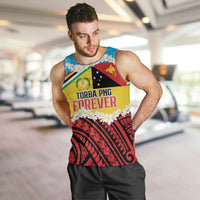 Personalised Torba PNG Forever Men Tank Top Polynesian Sand Art LT9 Green - Polynesian Pride