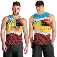 Personalised Torba PNG Forever Men Tank Top Polynesian Sand Art LT9 - Polynesian Pride
