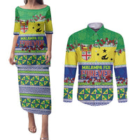 Personalised Malampa Fiji Forever Couples Matching Puletasi and Long Sleeve Button Shirt Tagimoucia Polynesian Sand Drawing LT9 Yellow - Polynesian Pride