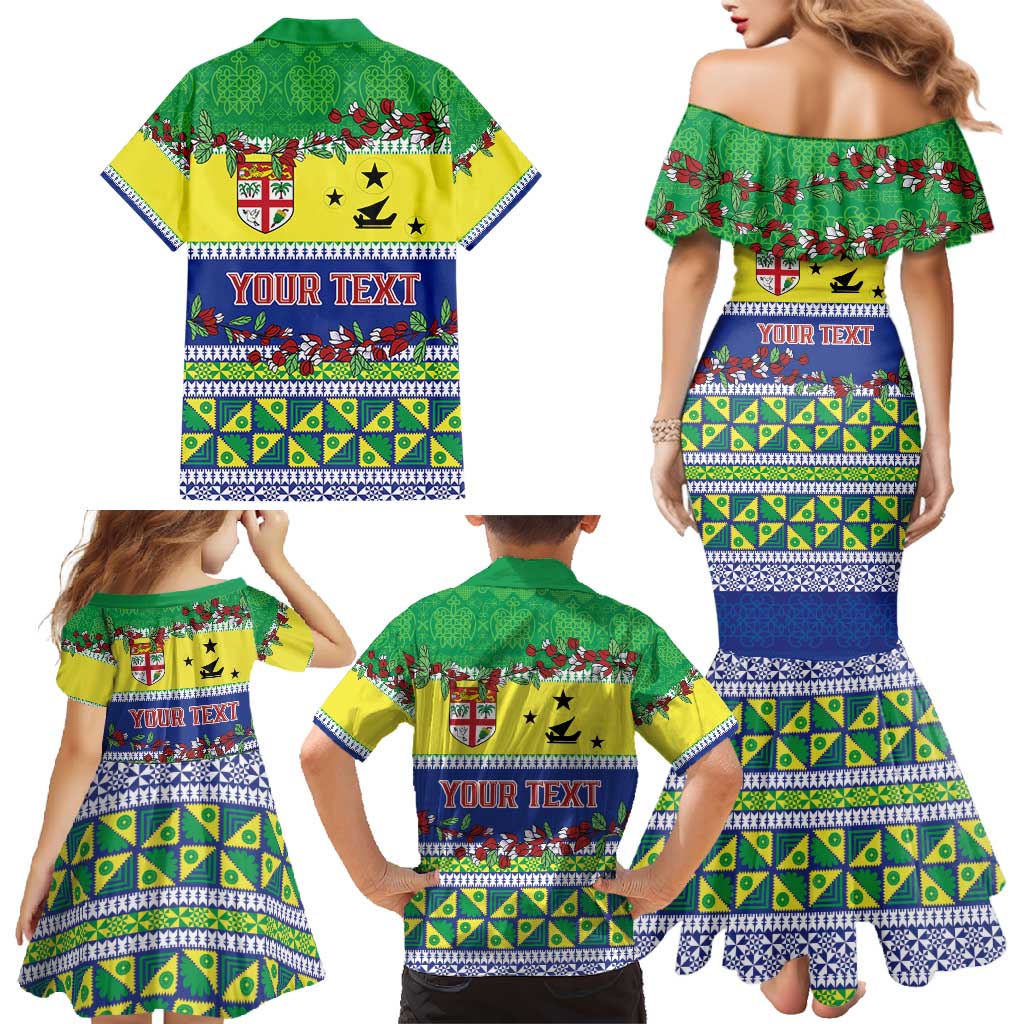 Personalised Malampa Fiji Forever Family Matching Mermaid Dress and Hawaiian Shirt Tagimoucia Polynesian Sand Drawing LT9 - Polynesian Pride