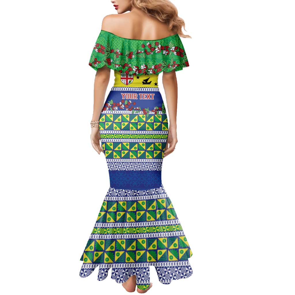 Personalised Malampa Fiji Forever Family Matching Mermaid Dress and Hawaiian Shirt Tagimoucia Polynesian Sand Drawing LT9 - Polynesian Pride