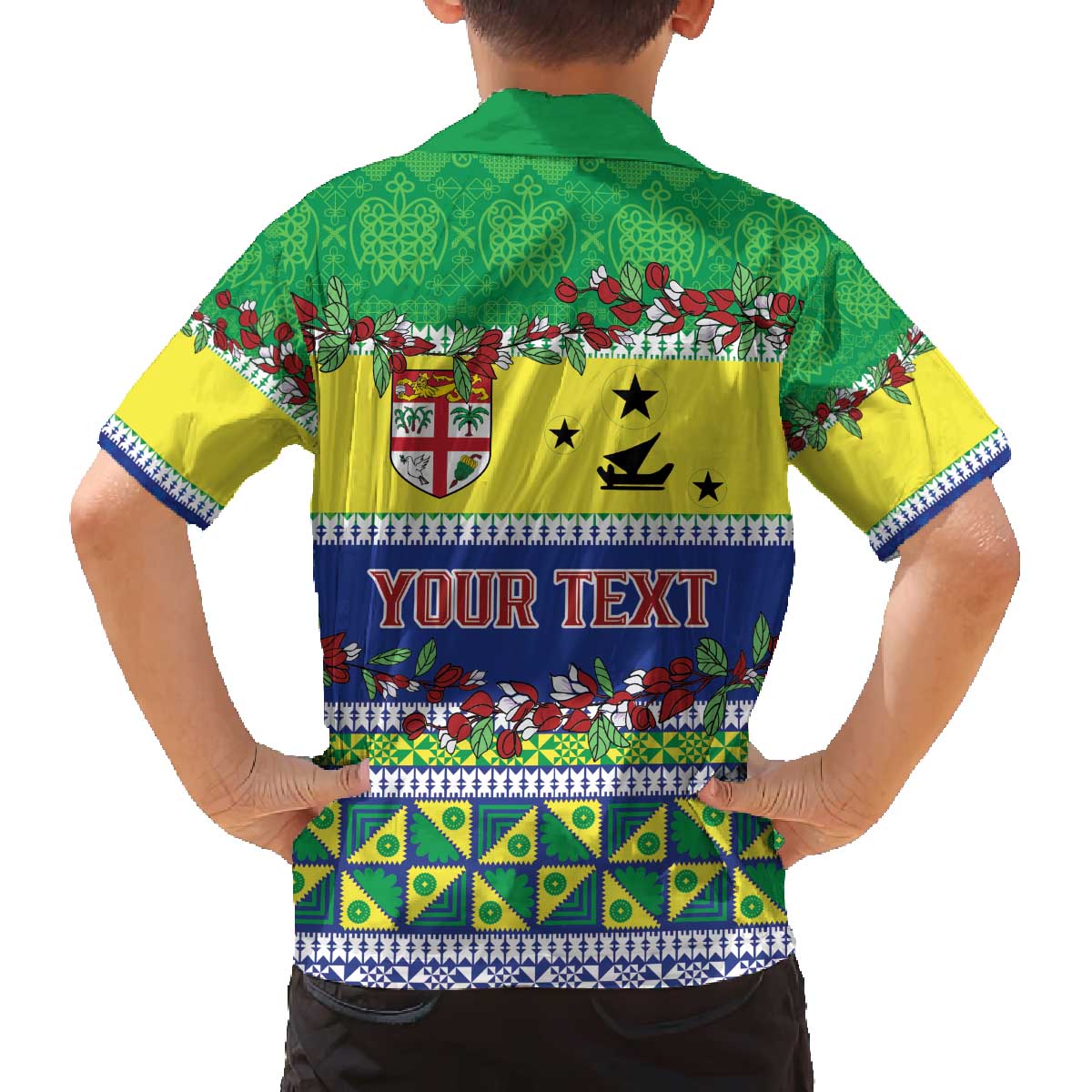 Personalised Malampa Fiji Forever Family Matching Off The Shoulder Long Sleeve Dress and Hawaiian Shirt Tagimoucia Polynesian Sand Drawing LT9 - Polynesian Pride