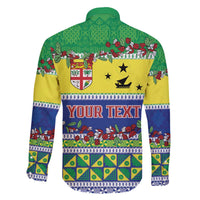Personalised Malampa Fiji Forever Family Matching Off The Shoulder Long Sleeve Dress and Hawaiian Shirt Tagimoucia Polynesian Sand Drawing LT9 - Polynesian Pride