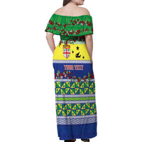 Personalised Malampa Fiji Forever Family Matching Off Shoulder Maxi Dress and Hawaiian Shirt Tagimoucia Polynesian Sand Drawing LT9 - Polynesian Pride
