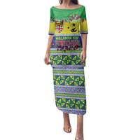 Personalised Malampa Fiji Forever Family Matching Puletasi and Hawaiian Shirt Tagimoucia Polynesian Sand Drawing LT9 Mom's Dress Yellow - Polynesian Pride