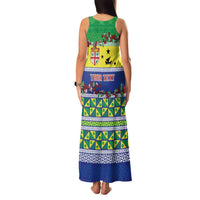 Personalised Malampa Fiji Forever Family Matching Tank Maxi Dress and Hawaiian Shirt Tagimoucia Polynesian Sand Drawing LT9 - Polynesian Pride