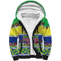 Personalised Malampa Fiji Forever Sherpa Hoodie Tagimoucia Polynesian Sand Drawing LT9 Unisex Yellow - Polynesian Pride