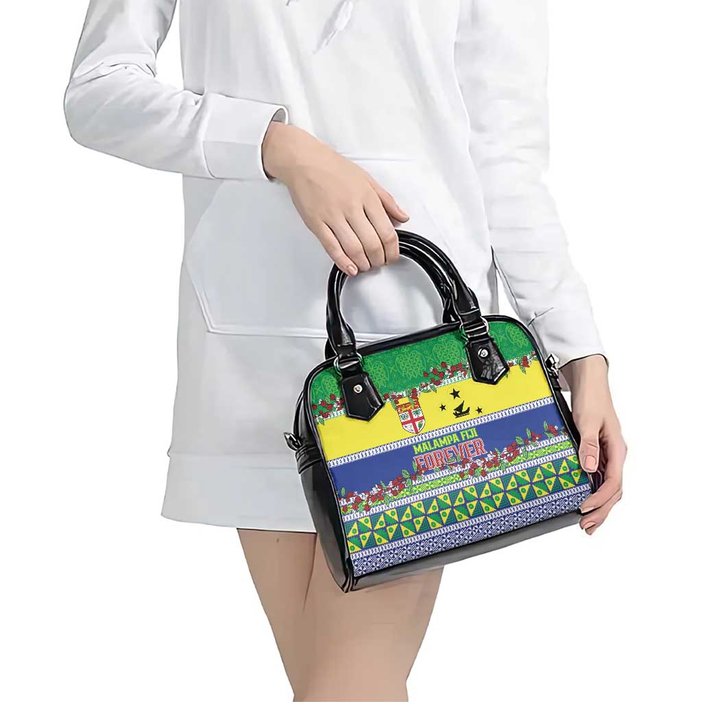 Malampa Fiji Forever Shoulder Handbag Tagimoucia Polynesian Sand Drawing - Polynesian Pride