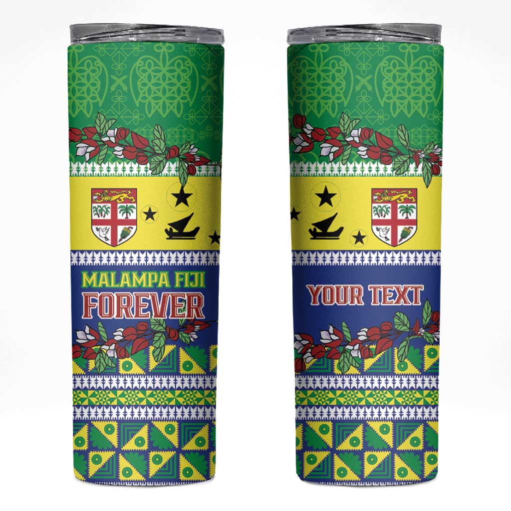 Personalised Malampa Fiji Forever Skinny Tumbler Tagimoucia Polynesian Sand Drawing LT9 Yellow - Polynesian Pride