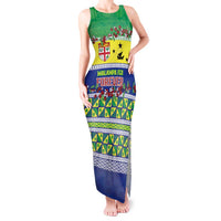 Personalised Malampa Fiji Forever Tank Maxi Dress Tagimoucia Polynesian Sand Drawing - Polynesian Pride