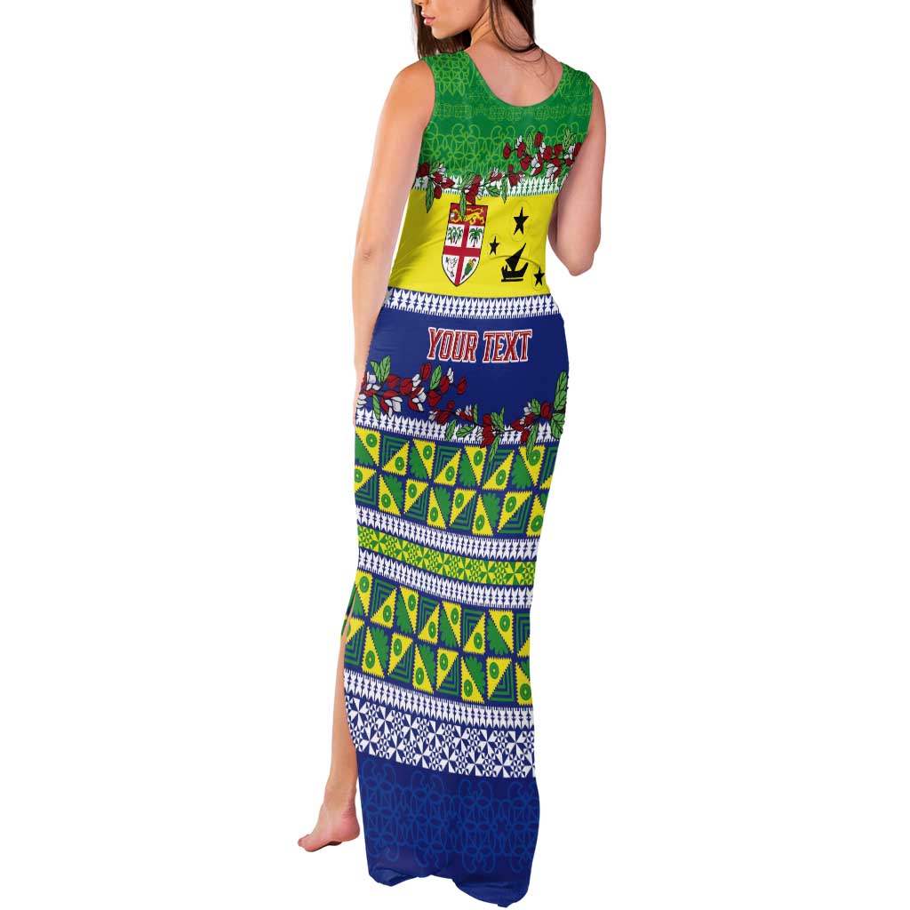 Personalised Malampa Fiji Forever Tank Maxi Dress Tagimoucia Polynesian Sand Drawing - Polynesian Pride
