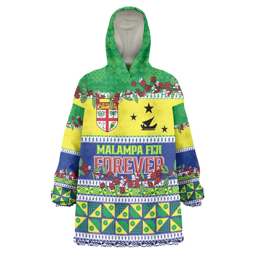 Personalised Malampa Fiji Forever Wearable Blanket Hoodie Tagimoucia Polynesian Sand Drawing LT9 One Size Yellow - Polynesian Pride