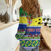 Personalised Malampa Fiji Forever Women Casual Shirt Tagimoucia Polynesian Sand Drawing LT9 - Polynesian Pride