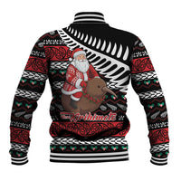 New Zealand Kiwi Santa Christmas Baseball Jacket He Wairua Kirihimete LT9 - Polynesian Pride