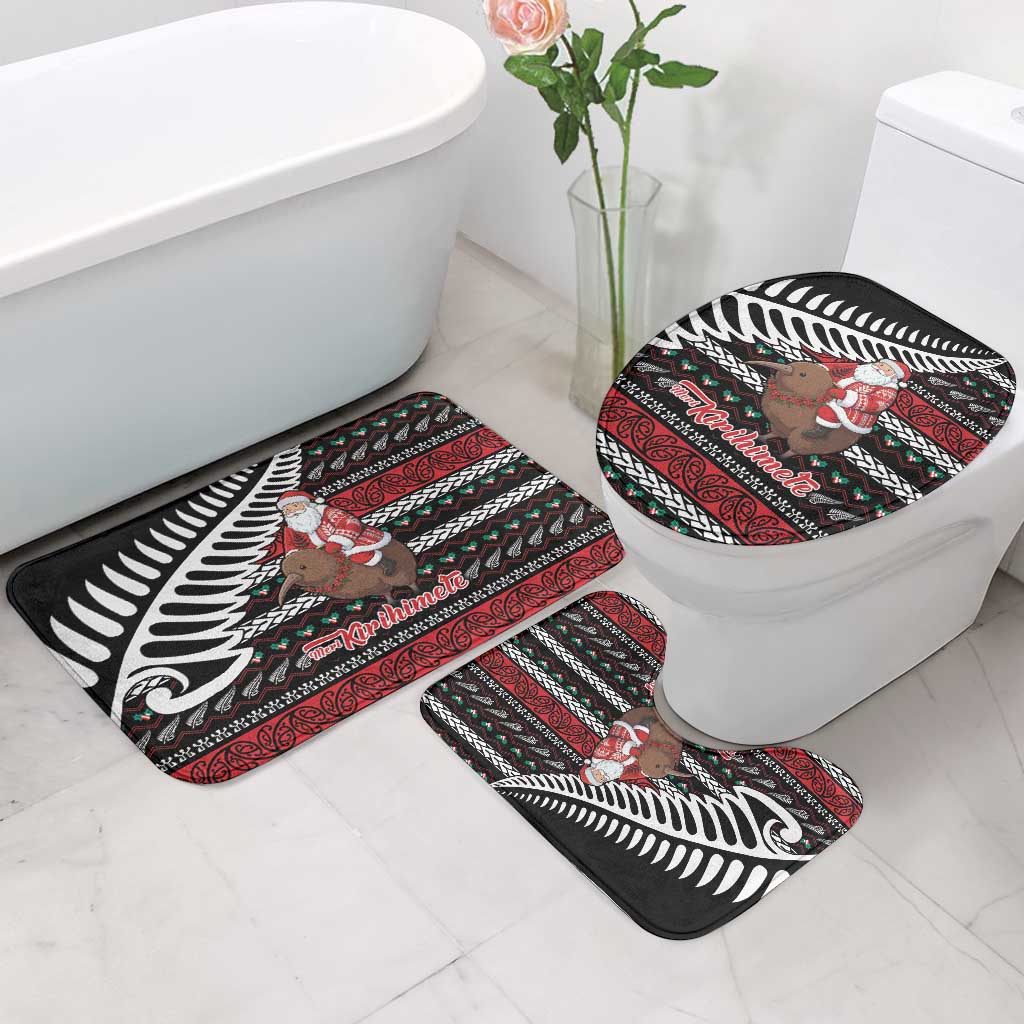 New Zealand Kiwi Santa Christmas Bathroom Set He Wairua Kirihimete LT9 - Polynesian Pride