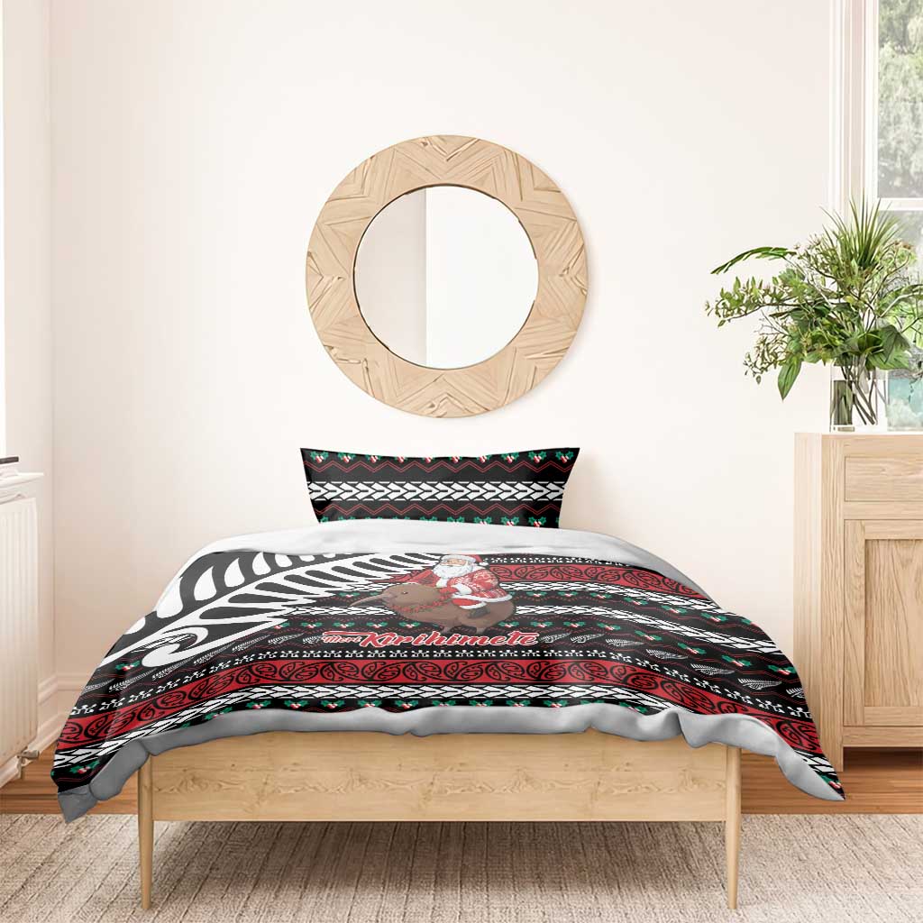 New Zealand Kiwi Santa Christmas Bedding Set He Wairua Kirihimete LT9 - Polynesian Pride