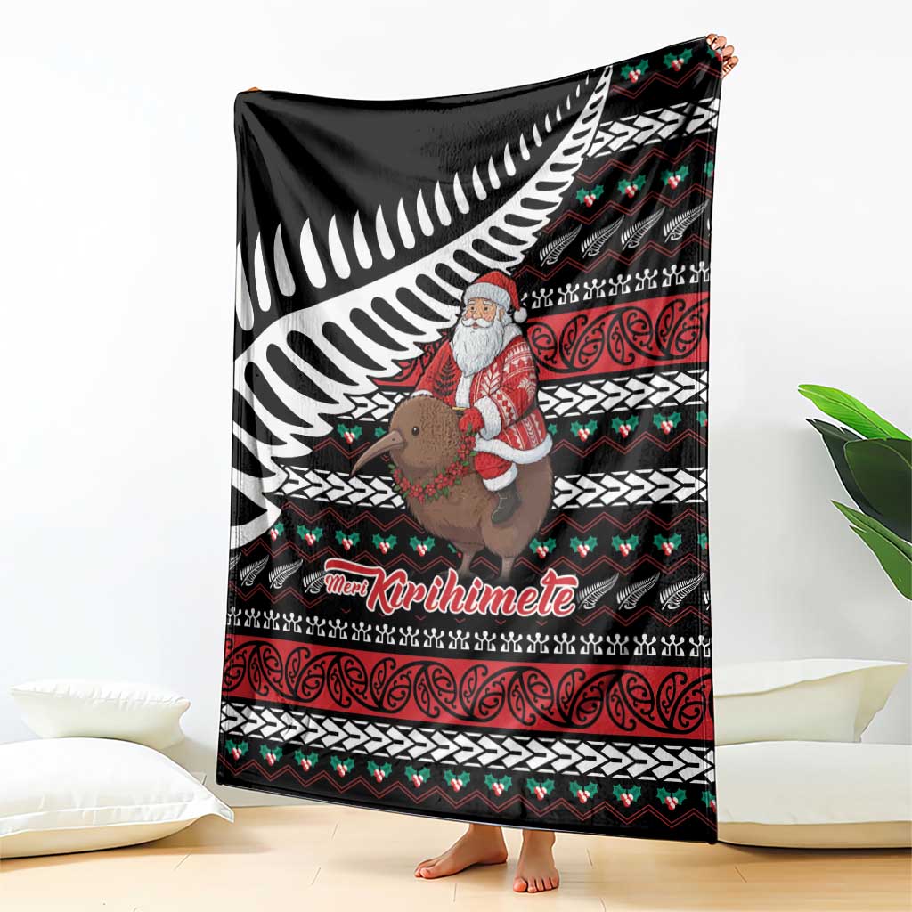 New Zealand Kiwi Santa Christmas Blanket He Wairua Kirihimete LT9 - Polynesian Pride
