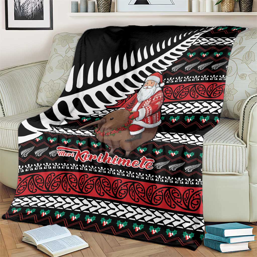 New Zealand Kiwi Santa Christmas Blanket He Wairua Kirihimete LT9 - Polynesian Pride