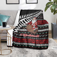 New Zealand Kiwi Santa Christmas Blanket He Wairua Kirihimete LT9 - Polynesian Pride