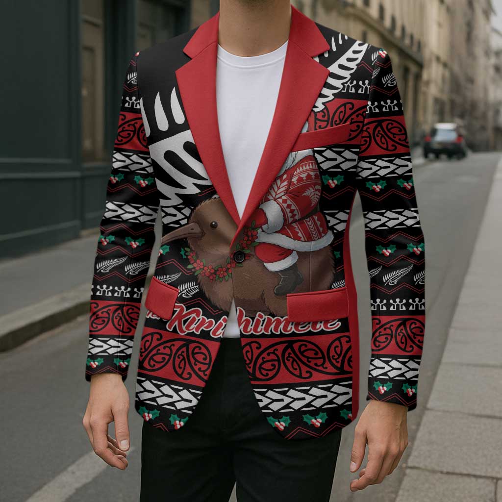 New Zealand Kiwi Santa Christmas Blazer He Wairua Kirihimete LT9 - Polynesian Pride