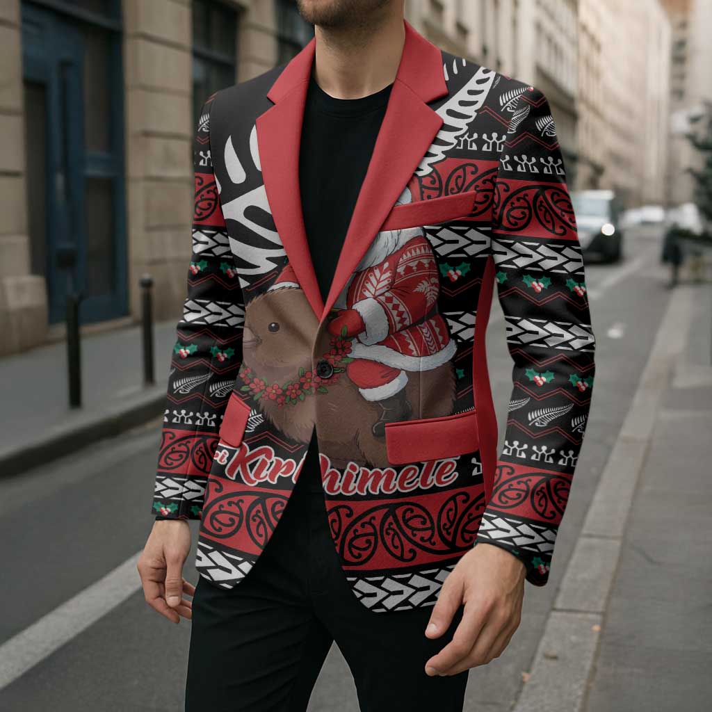 New Zealand Kiwi Santa Christmas Blazer He Wairua Kirihimete LT9 - Polynesian Pride