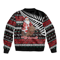 New Zealand Kiwi Santa Christmas Bomber Jacket He Wairua Kirihimete LT9 - Polynesian Pride