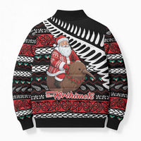 New Zealand Kiwi Santa Christmas Bomber Puffer Jacket He Wairua Kirihimete LT9 - Polynesian Pride