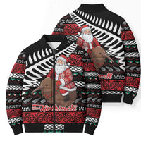 New Zealand Kiwi Santa Christmas Bomber Puffer Jacket He Wairua Kirihimete LT9 - Polynesian Pride