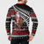New Zealand Kiwi Santa Christmas Button Sweatshirt He Wairua Kirihimete - Polynesian Pride