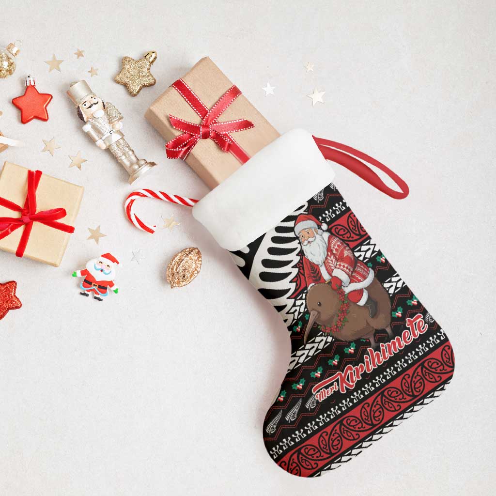 New Zealand Kiwi Santa Christmas Stocking He Wairua Kirihimete LT9 - Polynesian Pride