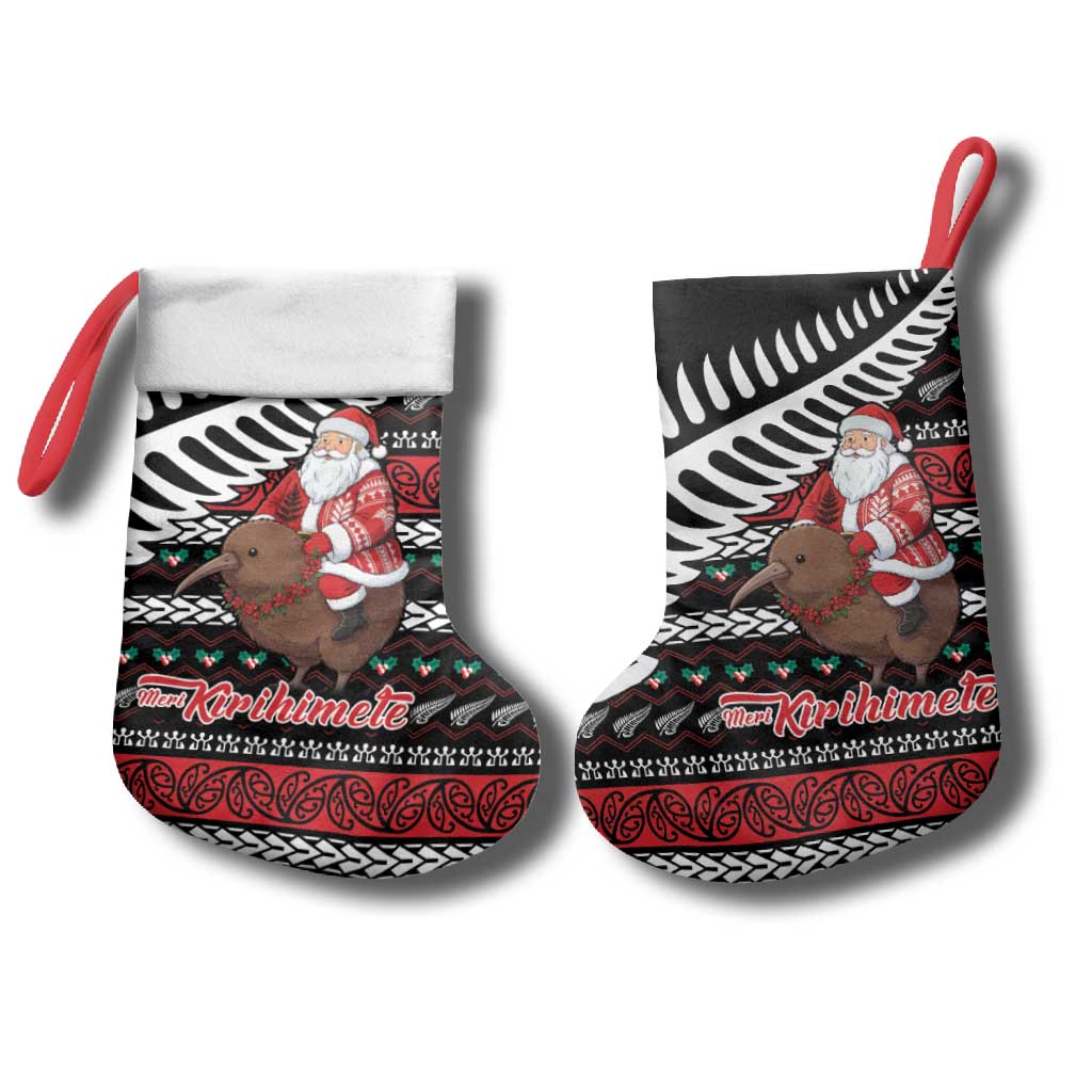 New Zealand Kiwi Santa Christmas Stocking He Wairua Kirihimete LT9 - Polynesian Pride