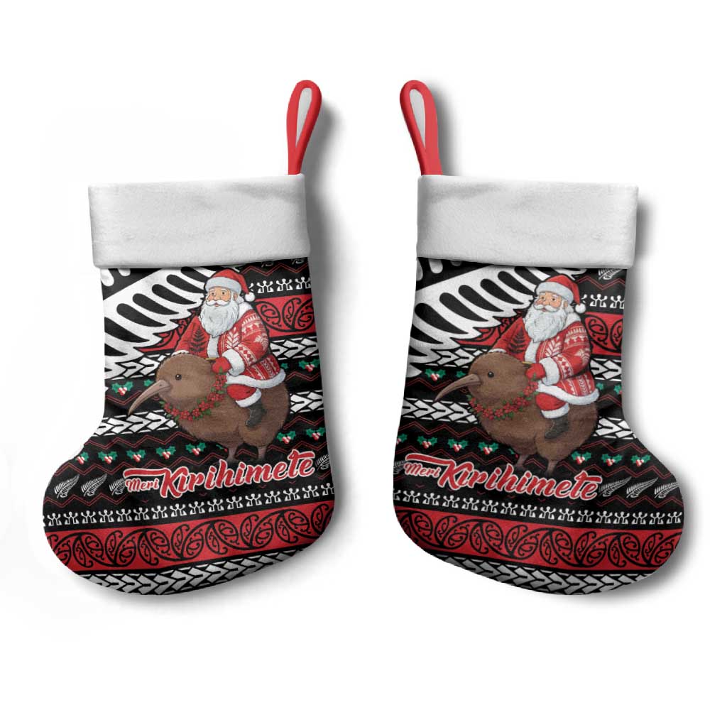 New Zealand Kiwi Santa Christmas Stocking He Wairua Kirihimete LT9 - Polynesian Pride